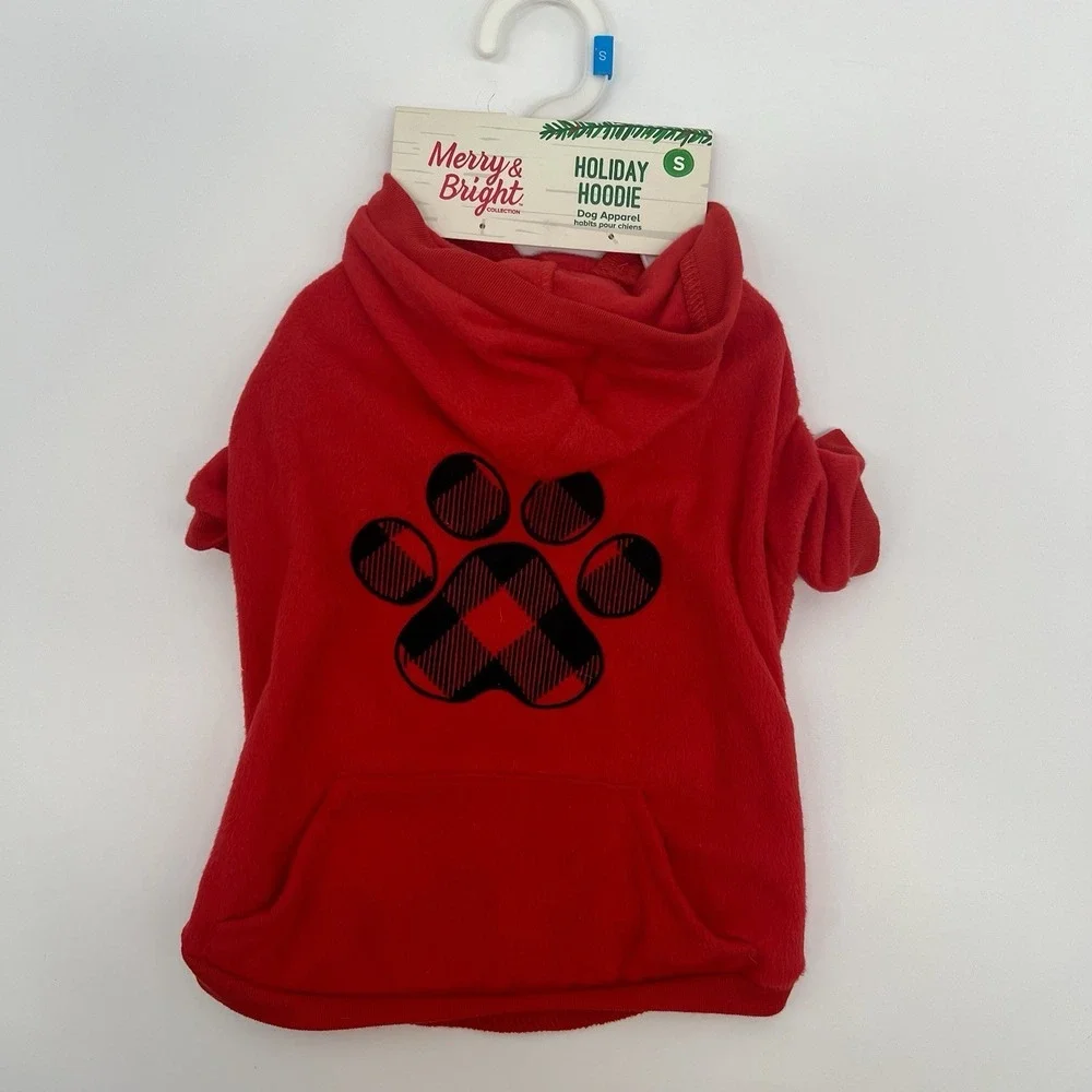 Dog Hoodies - Set Of‎ TWO - Red and Green - 100% Polyester - Size Small